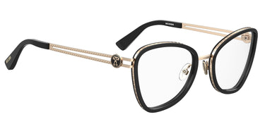 Premium Women Moschino Eyeglasses: MOS584 - Black(2) - SpecSMART Eye Clinic (Diagonal View)